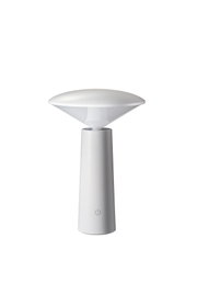 Witte LED-tafellamp met ronde diffuser en touchschakelaar voor moderne verlichting