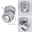 LED Ceiling luminaire Spircle 78mm 8W 550lm 230V 3000K Chrome matt Modern silver metal LED ceiling spotlight with 350° rotation and 90° tilt for adjustable lighting