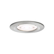 Rundes LED-Einbaustrahler aus gebürstetem Aluminium in Silber für moderne Innenbeleuchtung