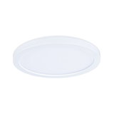 Round white LED ceiling light made of plastic for energy-efficient room lighting