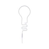 White LED neon lamp shaped like a light bulb made of flexible material for modern lighting