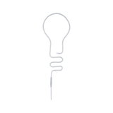 Lampe néon LED blanche en forme d’ampoule en matériau flexible pour éclairage moderne