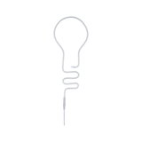 Lampe néon LED blanche en forme d’ampoule en matériau flexible pour éclairage moderne