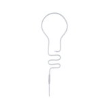 White flexible LED light tube shaped like a bulb for decorative lighting and home decor