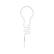 White flexible LED light tube shaped like a bulb for decorative lighting and home decor