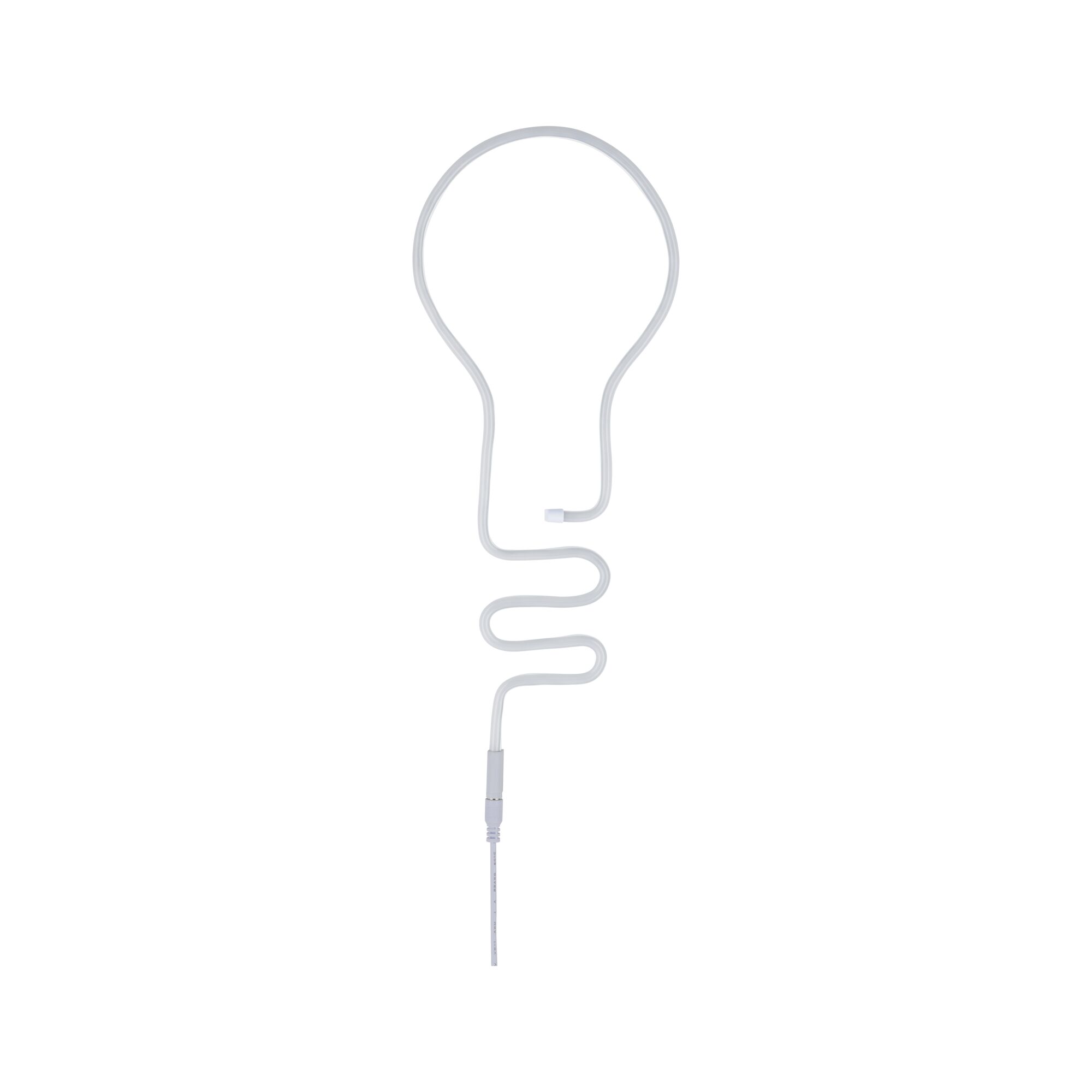 White flexible LED light tube shaped like a bulb for decorative lighting and home decor