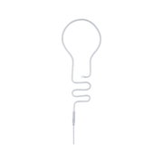 White flexible LED light tube shaped like a bulb for decorative lighting and home decor