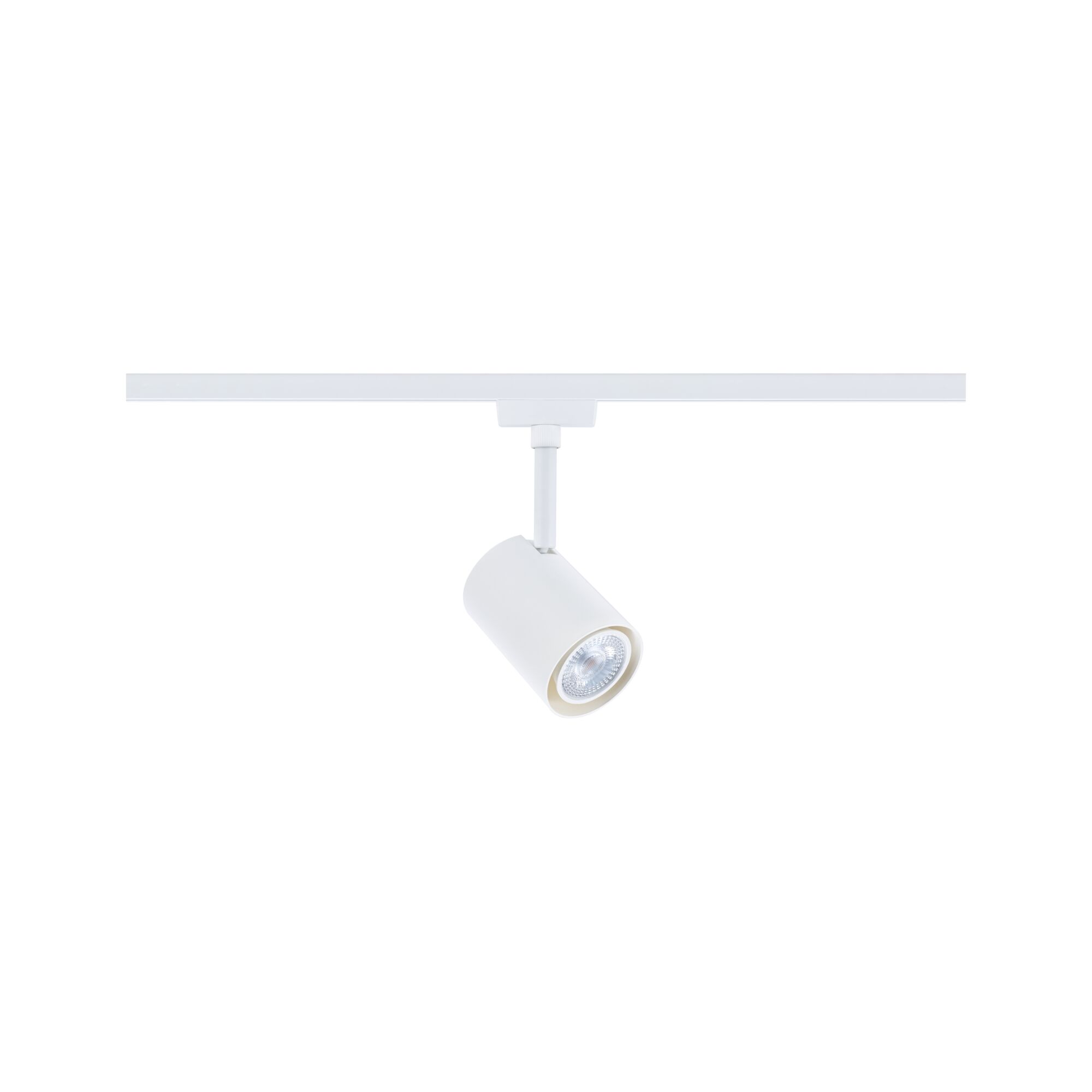 Projecteur LED blanc moderne en métal pour rails, éclairage intérieur économe en énergie