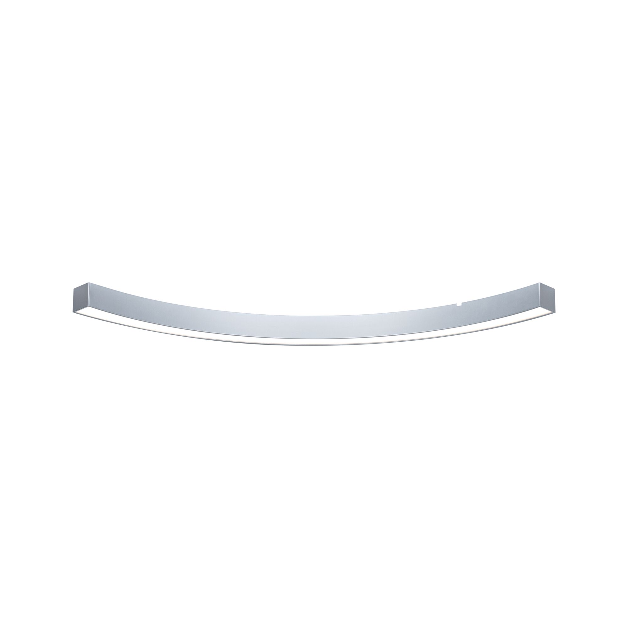 Linion Canal lumineux 90 ° courbe 24V 13W 3000K Chrome mat Applique murale LED incurvée en aluminium argenté avec diffuseur blanc pour éclairage intérieur moderne