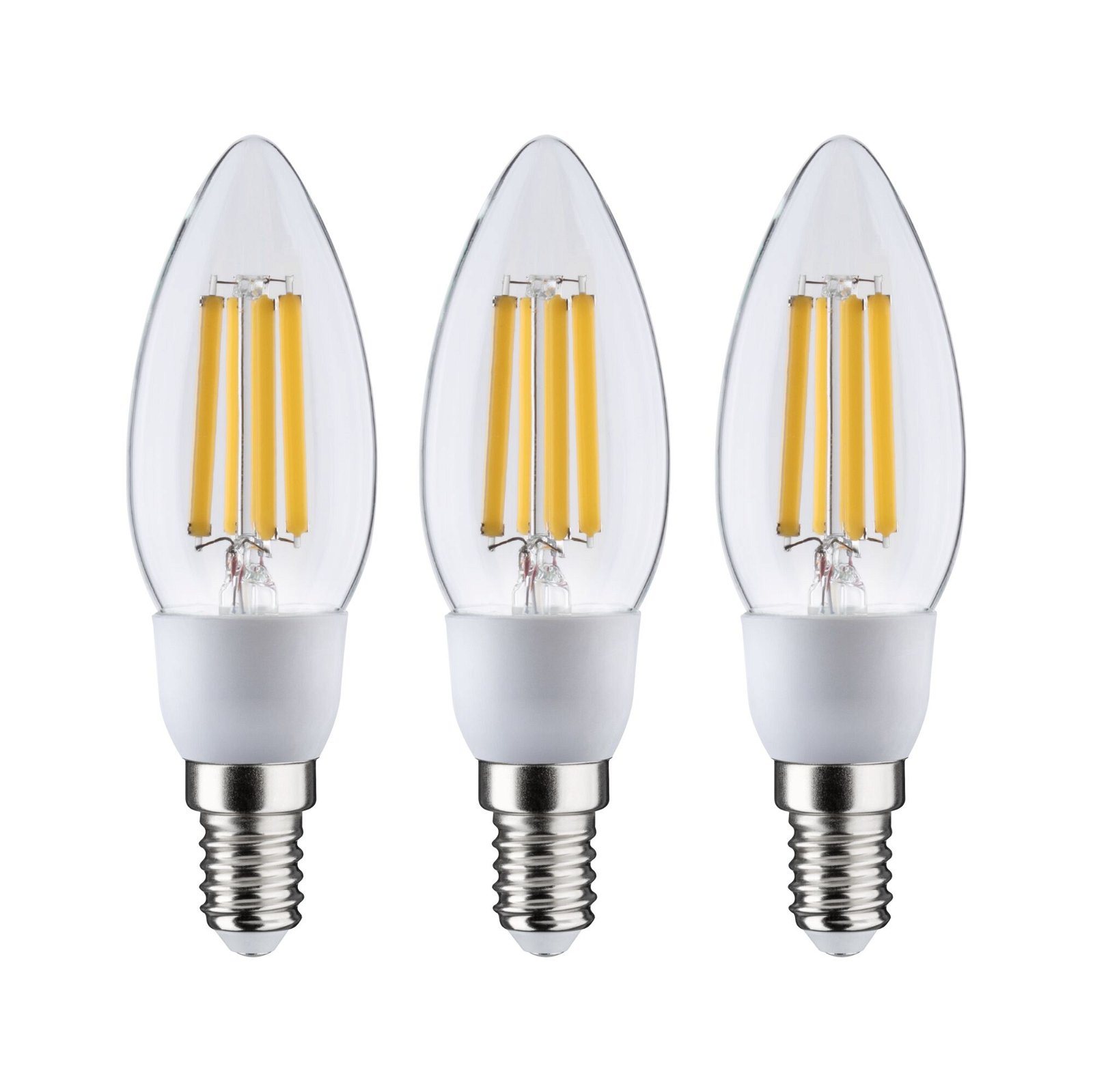 Eco-Line Filament 230V LED Kerze E14 3x525lm 3x2,5W 3000K Klar