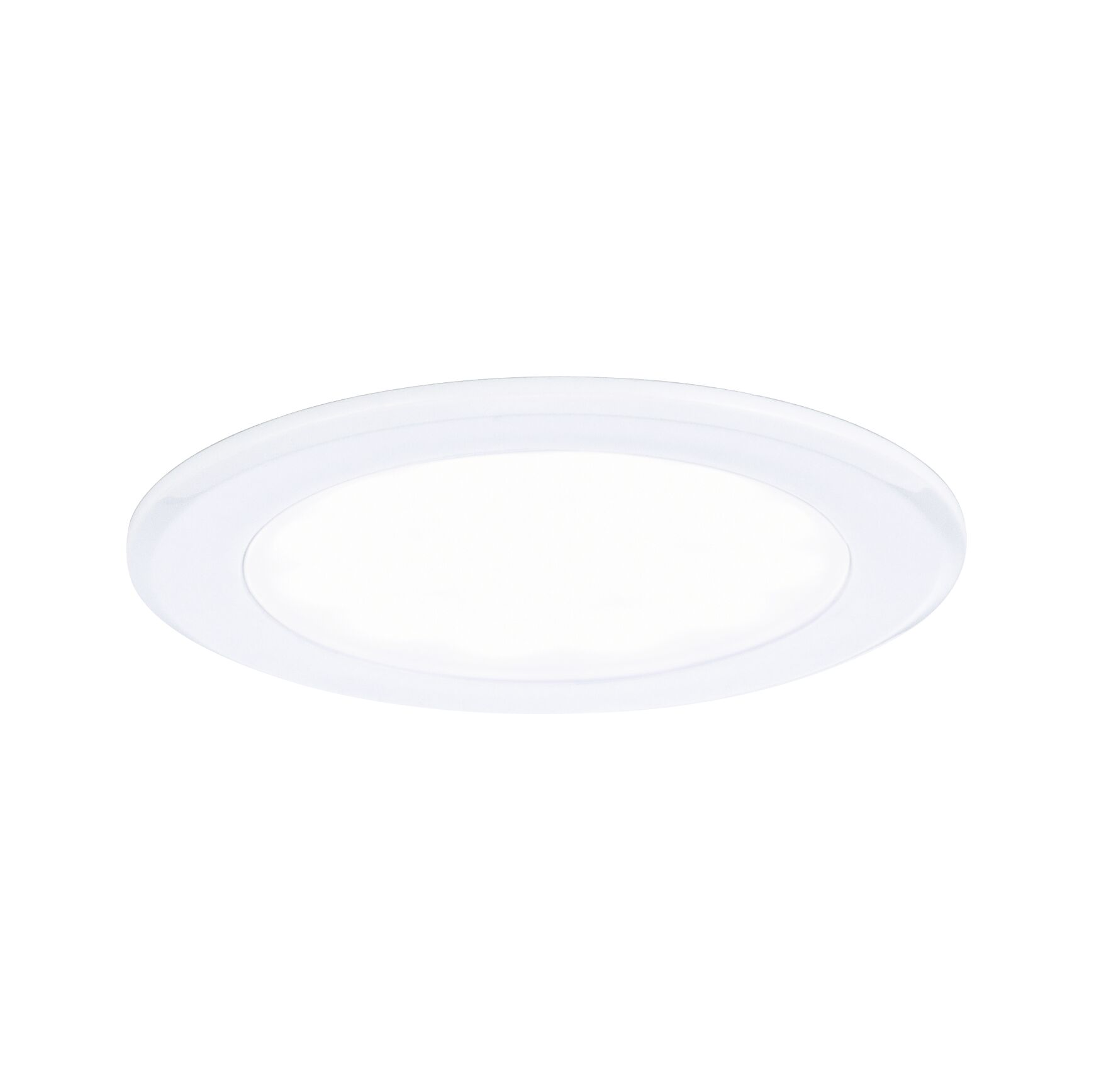 Round white LED recessed panel with glare-free diffuser for energy-efficient room lighting
