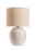 Pauleen Lampe à poser Lovely Charm E14 max. 20W Beige/Crème Lampe de table beige avec base en céramique nervurée et abat-jour en tissu, éclairage décoratif