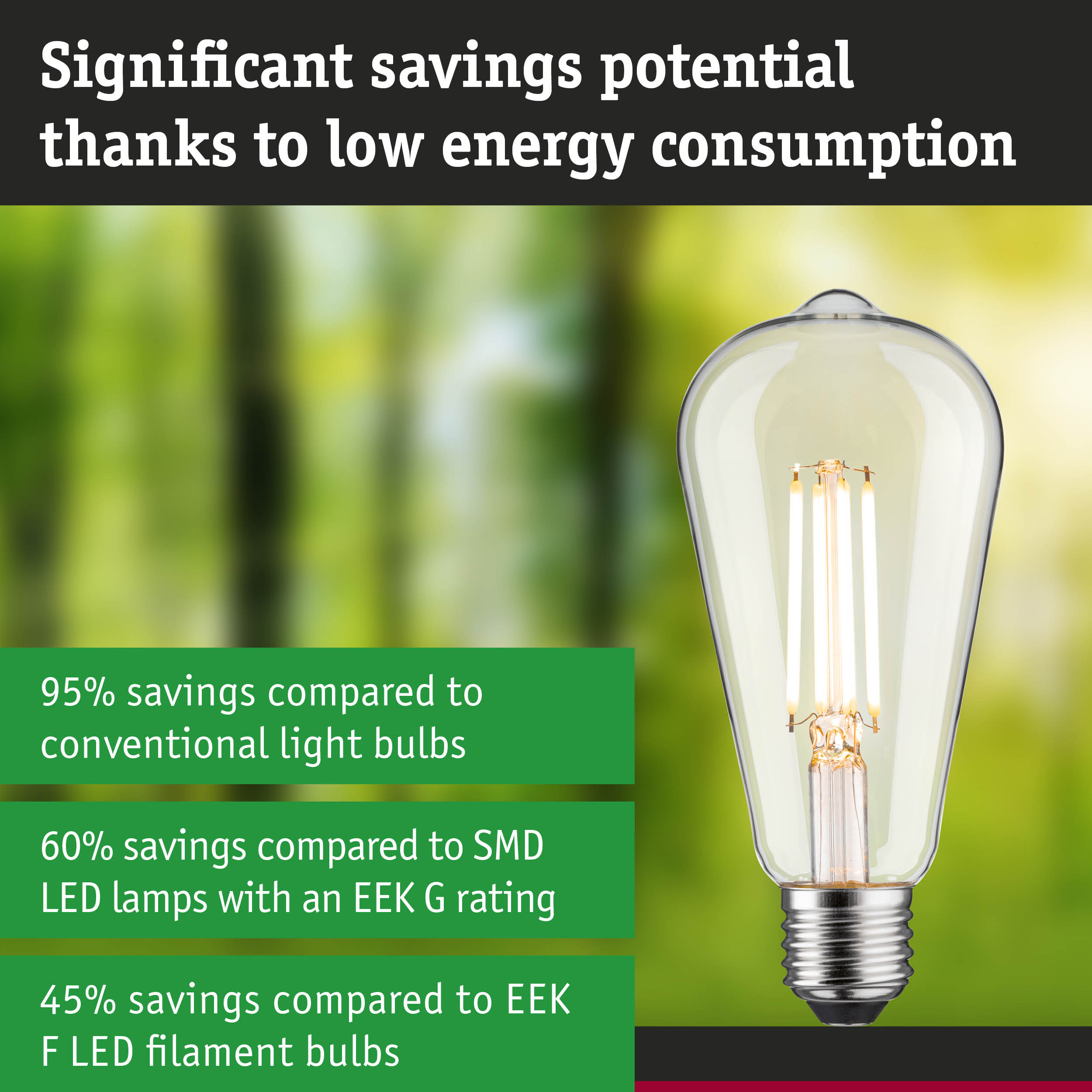 Energy-saving LED light bulb with clear glass and silver base for sustainable lighting solutions