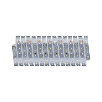 Flexible silver LED strip with warm white LEDs for modern indoor lighting solutions