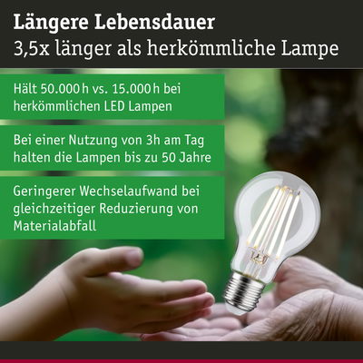 LED-Glühbirne mit längerer Lebensdauer und 50.000 Stunden Haltbarkeit für energiesparende Beleuchtung