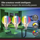Kleurrijke dimbare RGBW LED-lampen voor slimme verlichting in eetkamer met instelbaar wit