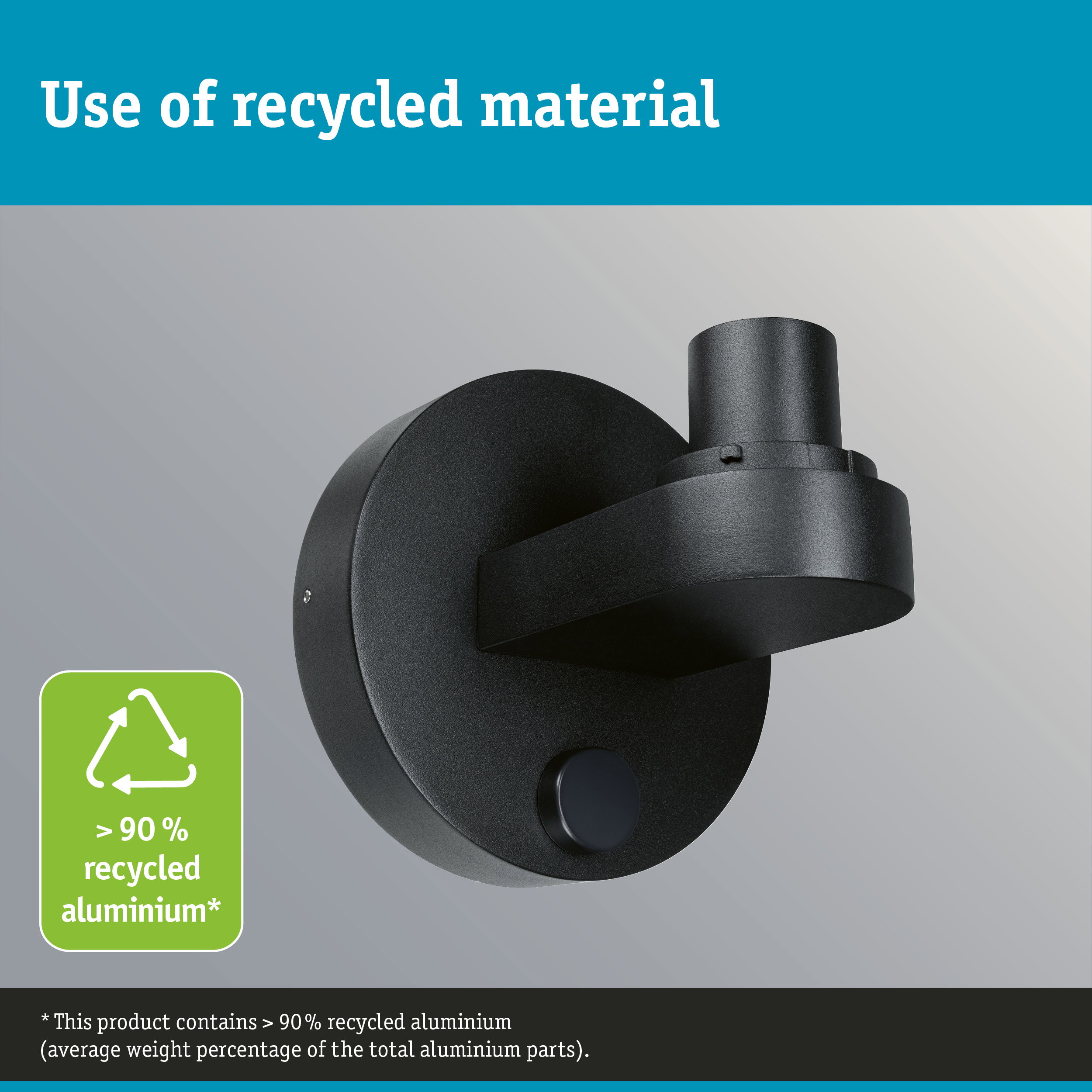 ModuShine Wall mount Single light emission IP44 round Anthracite