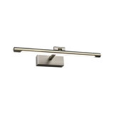 Applique LED moderne en métal brossé argenté pour fixation murale avec lumière blanc chaud