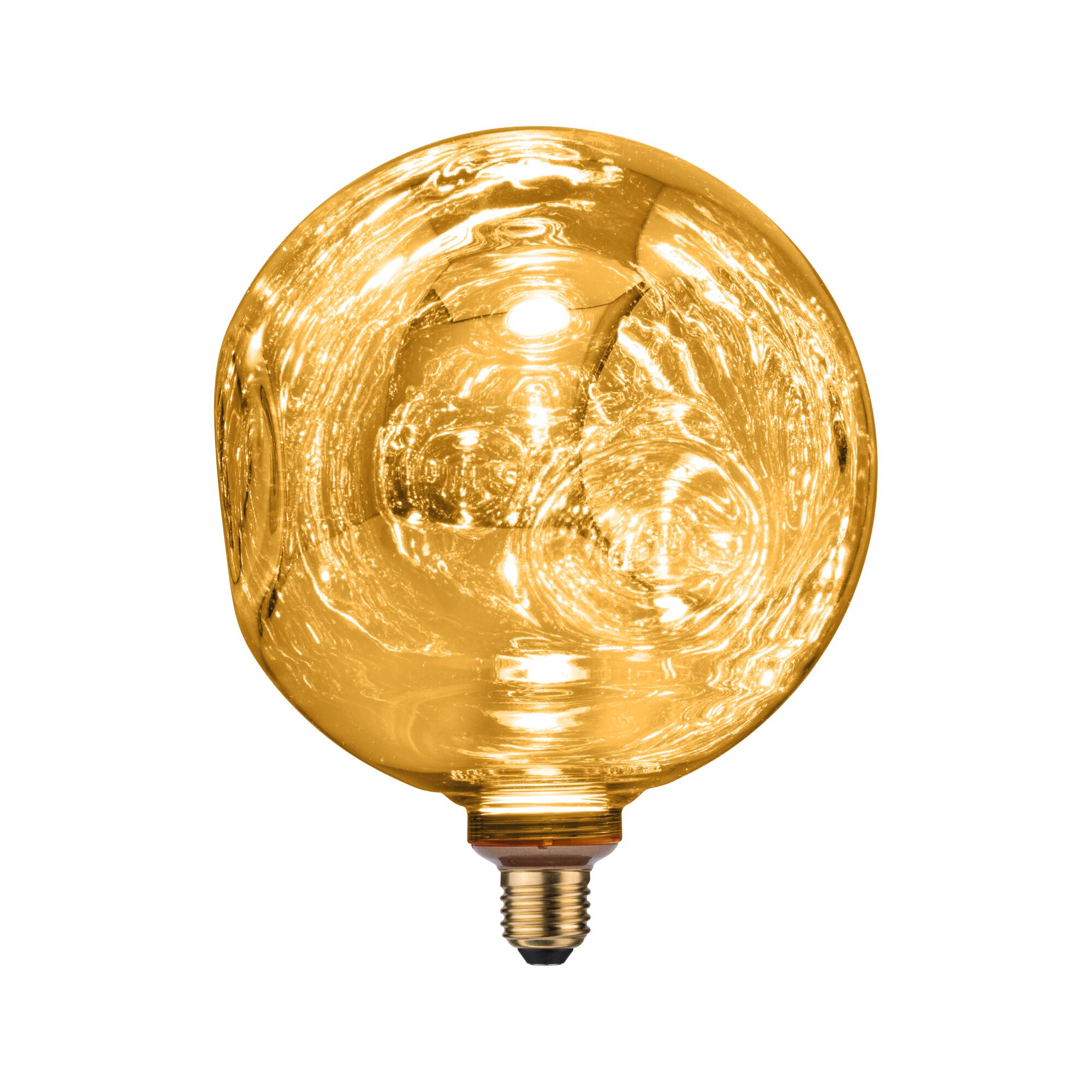 Vintage Edition Standard 230V LED Globe E27 400lm 4,7W 2700K Gold Runde LED-Glühbirne aus bernsteinfarbenem Glas mit E27-Fassung für dekorative Beleuchtung