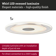 White Whirl LED recessed luminaire with elegant design and slim profile for modern lighting solutions