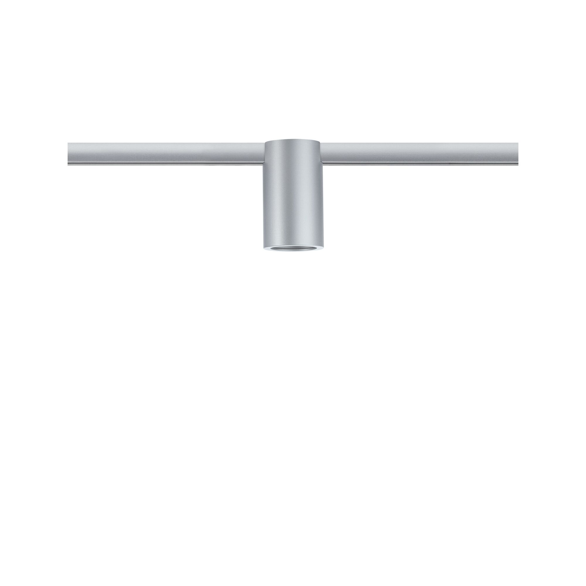 Modern silver aluminum spotlight on track system for flexible LED room lighting solution