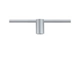 Modern silver aluminum spotlight on track system for flexible LED room lighting solution