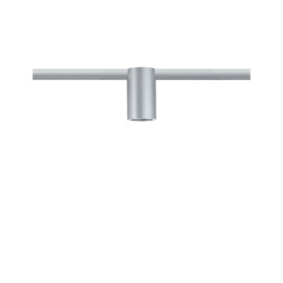 Modern silver aluminum spotlight on track system for flexible LED room lighting solution