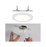 Panneau LED de plafond rond blanc avec support métallique, installation au plafond, éclairage économique