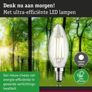 Transparante LED-kaarslamp met neutraal wit licht en ultra-efficiënte energiebesparing