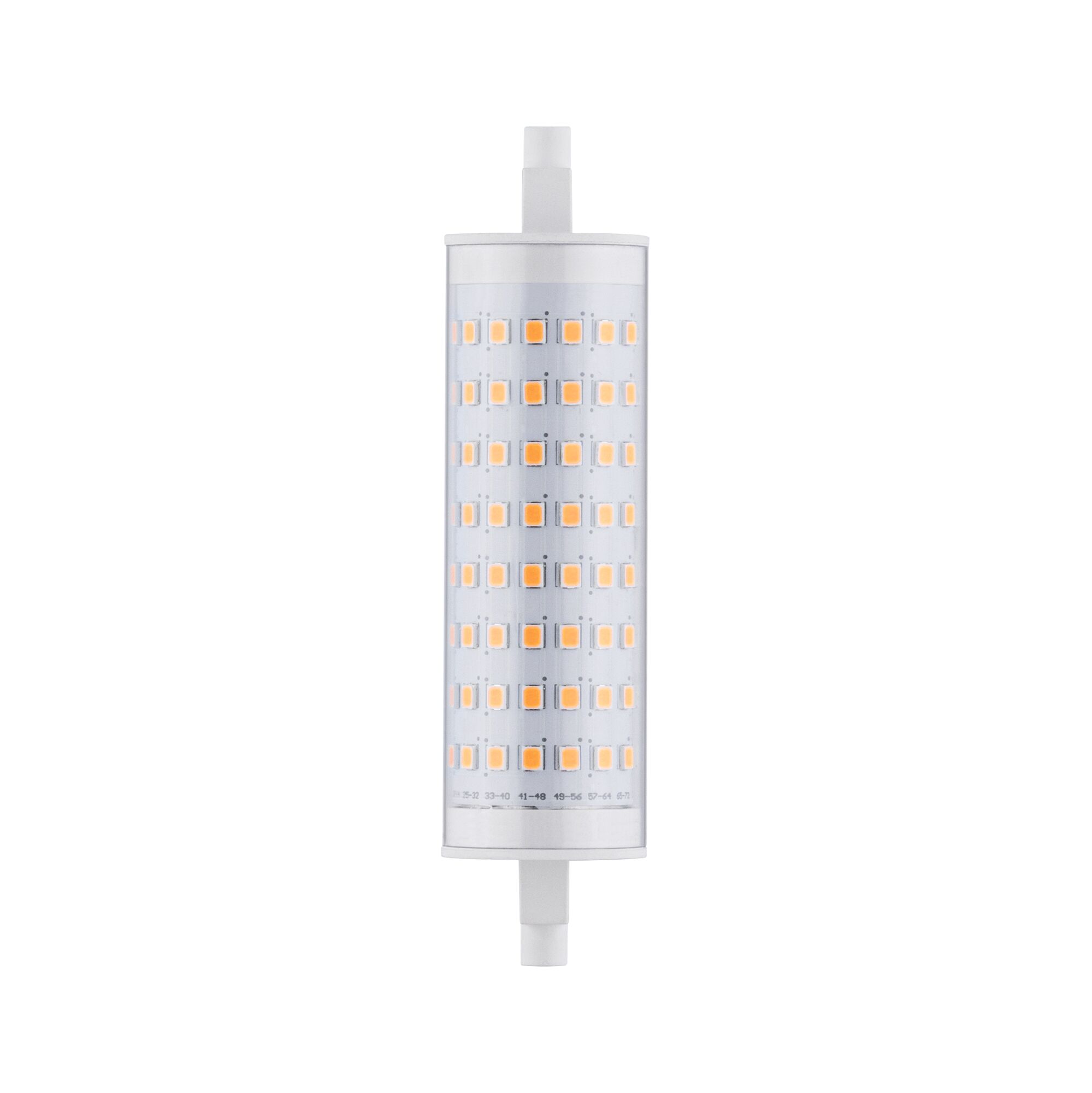Standaard 230 V LED-staaf R7s 118mm 1521lm 12W 2700K Helder R7s LED-lamp met transparante behuizing en warmwitte LED's voor energiezuinige verlichting