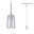 URail Pendants Cover GU10 max. 10W dimmable 230V Chrome matt Modern silver aluminum pendant light with slim shade for stylish indoor lighting solutions