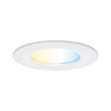 Rundes weißes LED-Einbauleuchte mit warmweißem und kaltweißem Licht für moderne Raumbeleuchtung