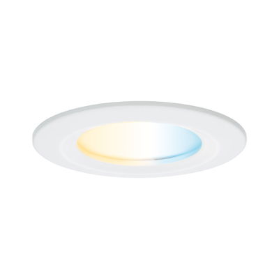 Rundes weißes LED-Einbauleuchte mit warmweißem und kaltweißem Licht für moderne Raumbeleuchtung