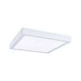 Square white LED ceiling light made of plastic for modern room illumination