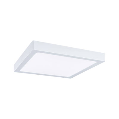 Square white LED ceiling light made of plastic for modern room illumination
