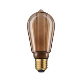 Brown vintage LED bulb with E27 base made of glass for decorative lighting