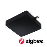 Black square Zigbee gateway made of plastic for smart home control