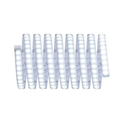 Flexible LED strip light with white LEDs and 4-pin connector for modern room lighting