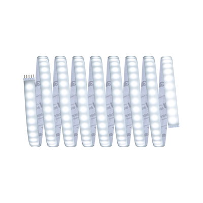 Flexible LED strip light with white LEDs and 4-pin connector for modern room lighting