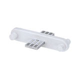 Witte kunststofadapter met metalen contacten voor LED-verlichtingssystemen, compact ontwerp