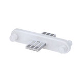 Adaptateur en plastique blanc avec contacts métalliques pour systèmes d'éclairage LED, design compact
