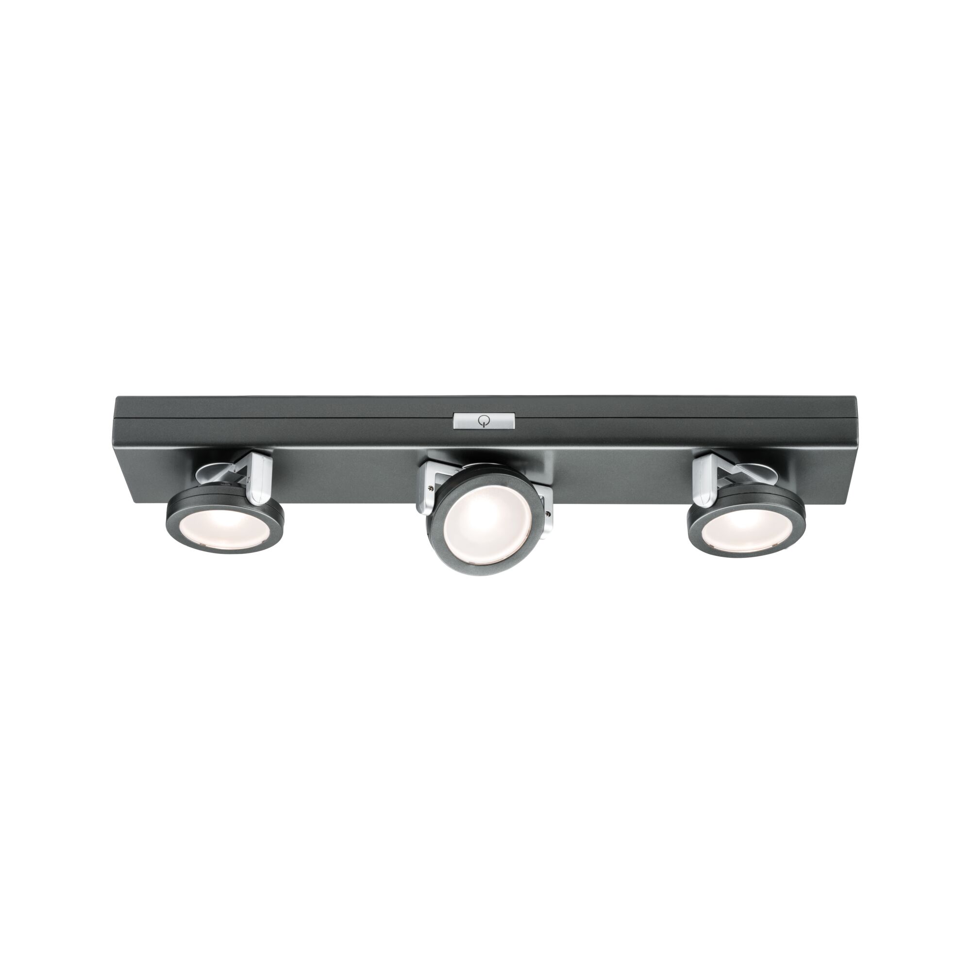 LED-underskabsarmatur Batterie Rotate inkl. kontakt 310x60mm 3x18lm 3000K dæmpbar Koksgrå/Krom mat