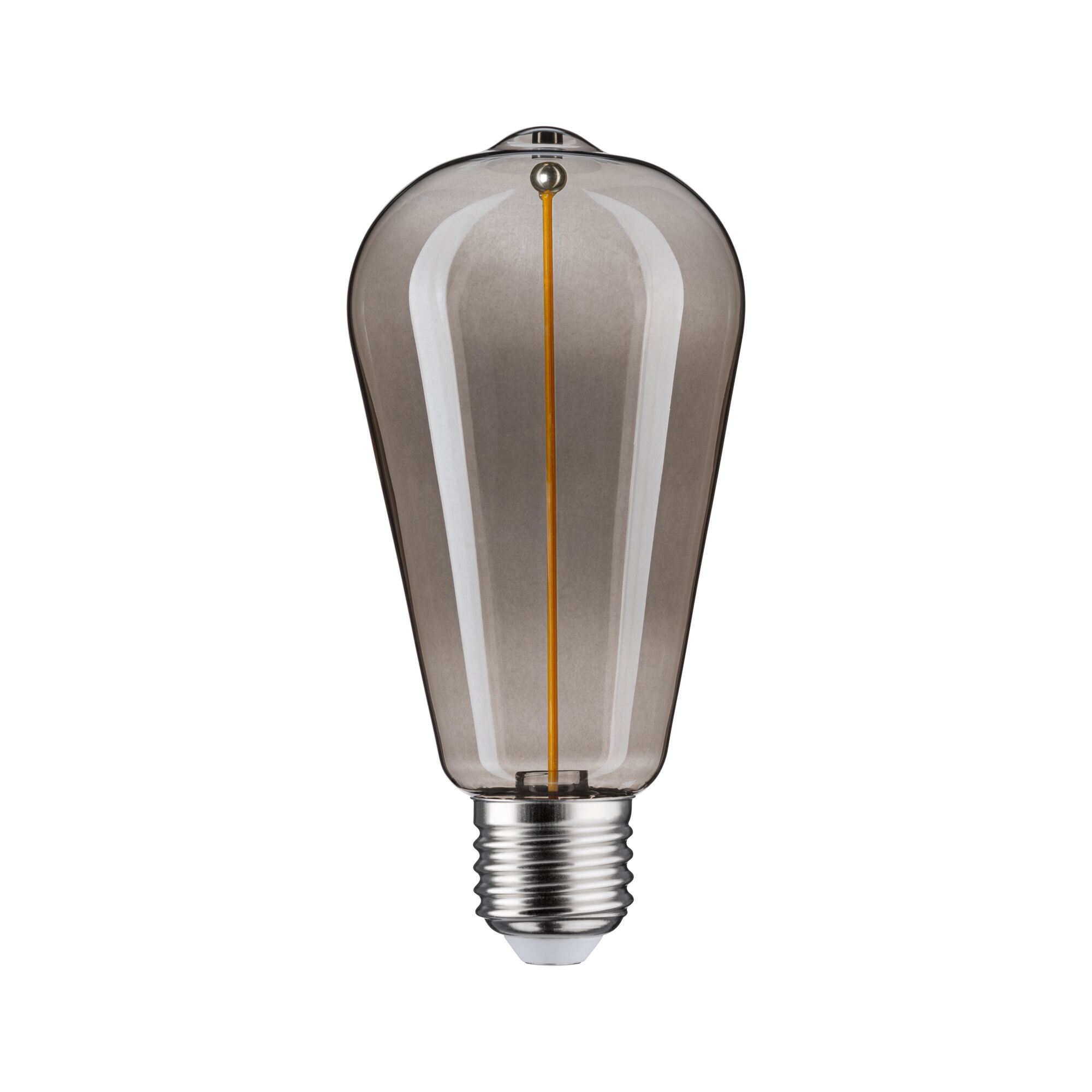 Vintage LED-Glühbirne mit rauchfarbenem Glas und E27-Fassung für dekorative Beleuchtung