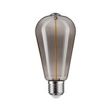 Vintage LED-Glühbirne mit rauchfarbenem Glas und E27-Fassung für dekorative Beleuchtung