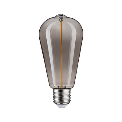 Vintage LED-Glühbirne mit rauchfarbenem Glas und E27-Fassung für dekorative Beleuchtung