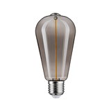 Vintage LED-Glühbirne mit rauchfarbenem Glas und E27-Fassung für dekorative Beleuchtung