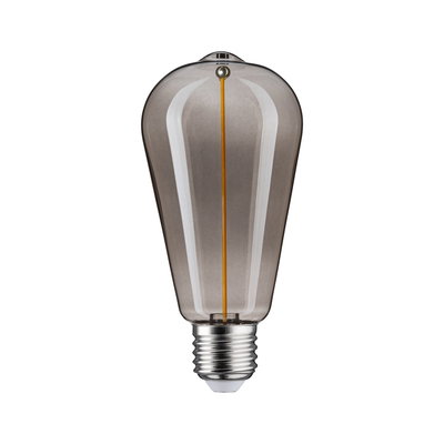 Vintage LED-Glühbirne mit rauchfarbenem Glas und E27-Fassung für dekorative Beleuchtung