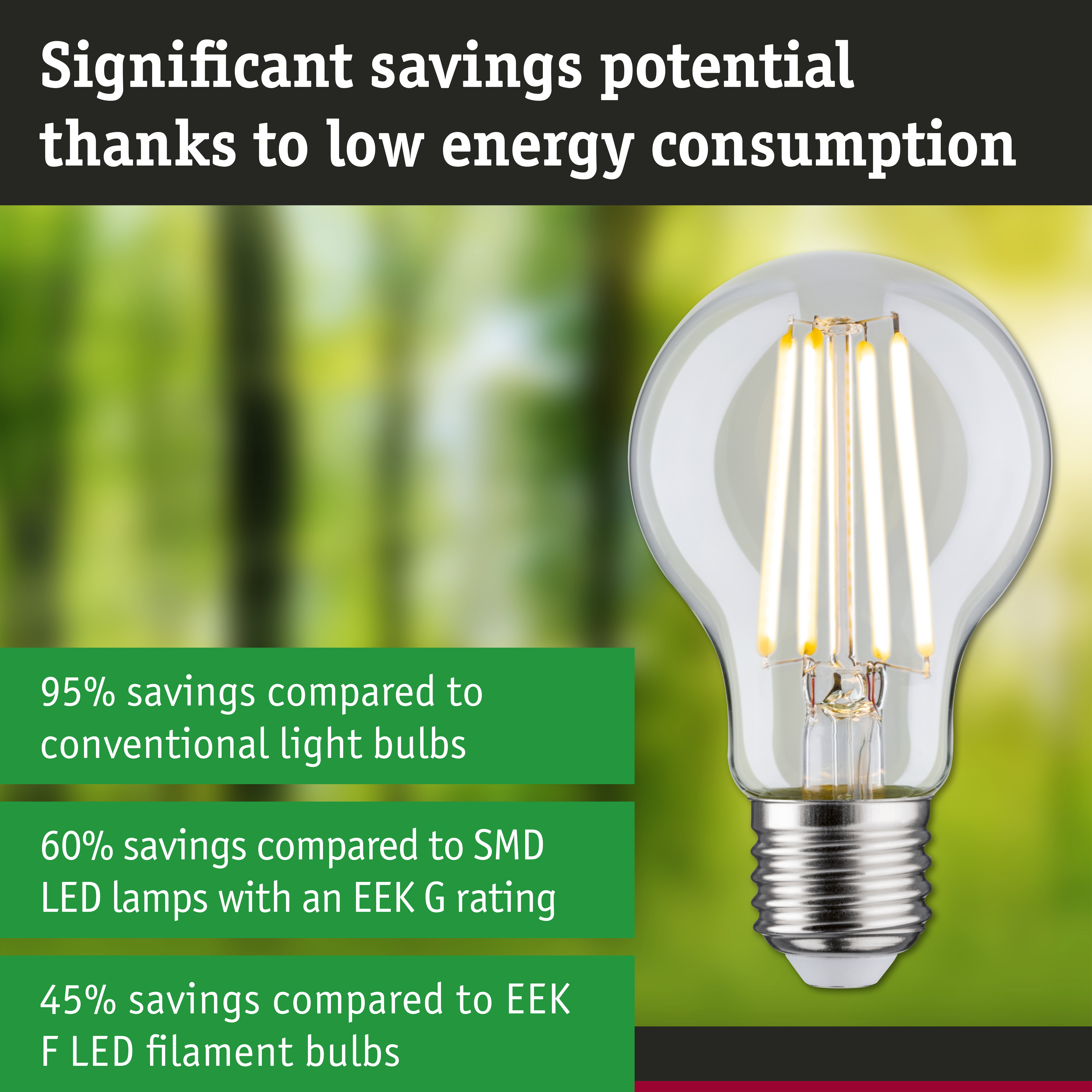 Energy-saving LED light bulb with clear glass and silver base, ultra efficient for lighting solutions