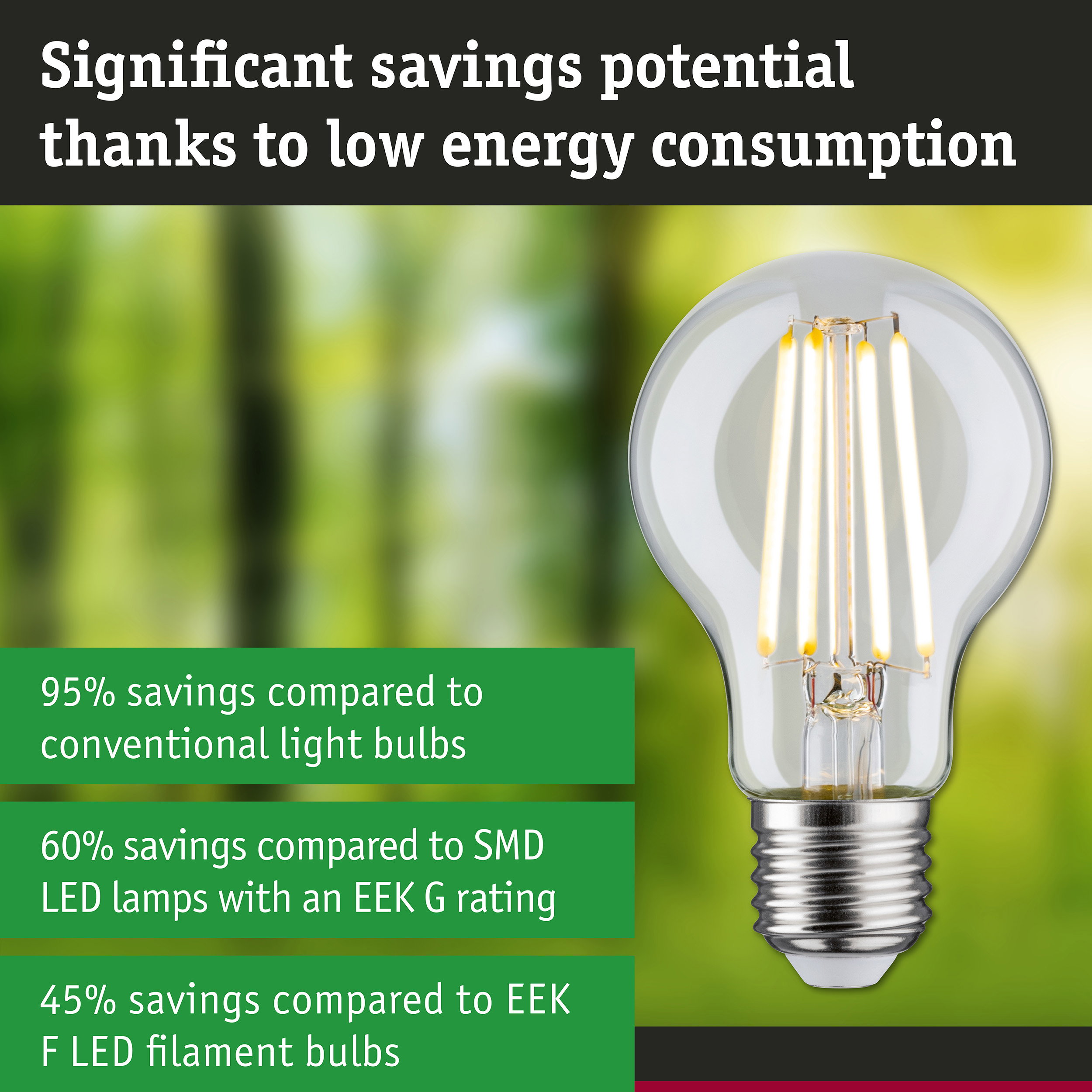 Energy-saving LED light bulb with clear glass and silver base, ultra efficient for lighting solutions