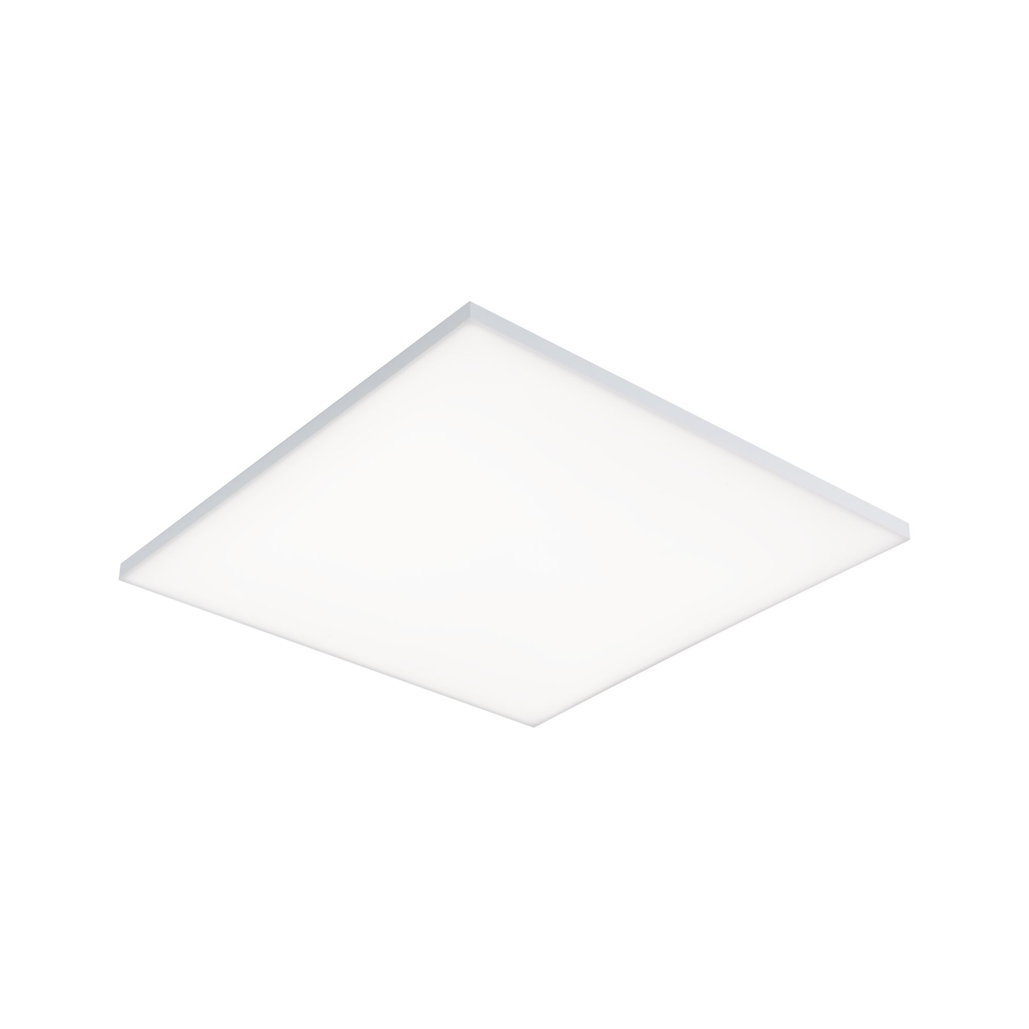 Plafonnier LED carré blanc au design fin pour un éclairage intérieur moderne